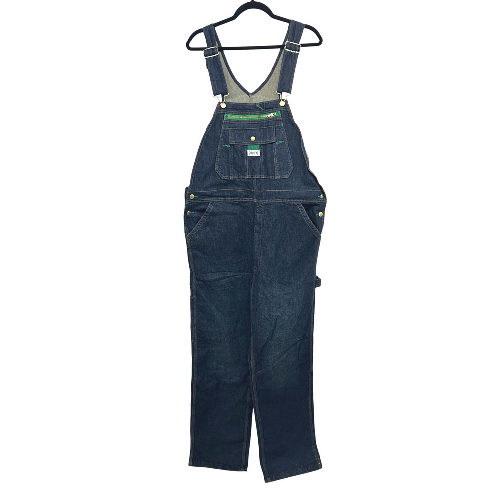 Liberty Denim Overalls 38X32 Relaxed Carpenter Utility Farm Workwear Americana